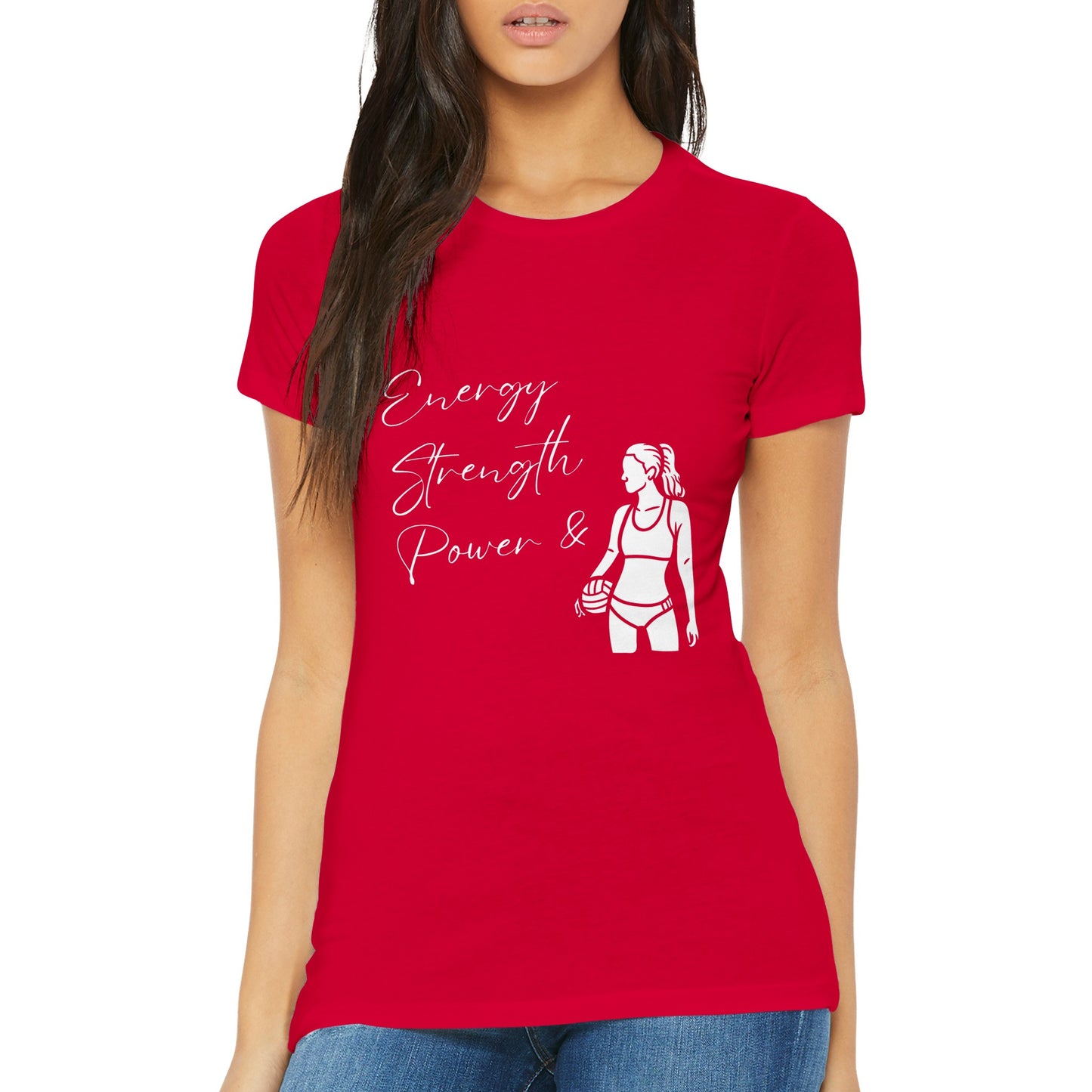 ESP + Sand VB Player Premium Womens Crewneck T-shirt