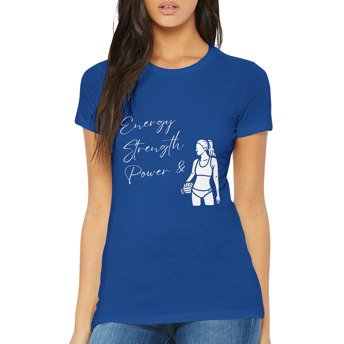 ESP + Sand VB Player Premium Womens Crewneck T-shirt