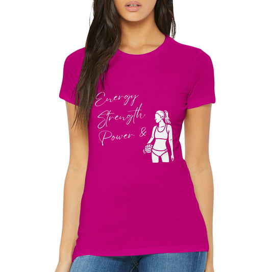 ESP + Sand VB Player Premium Womens Crewneck T-shirt