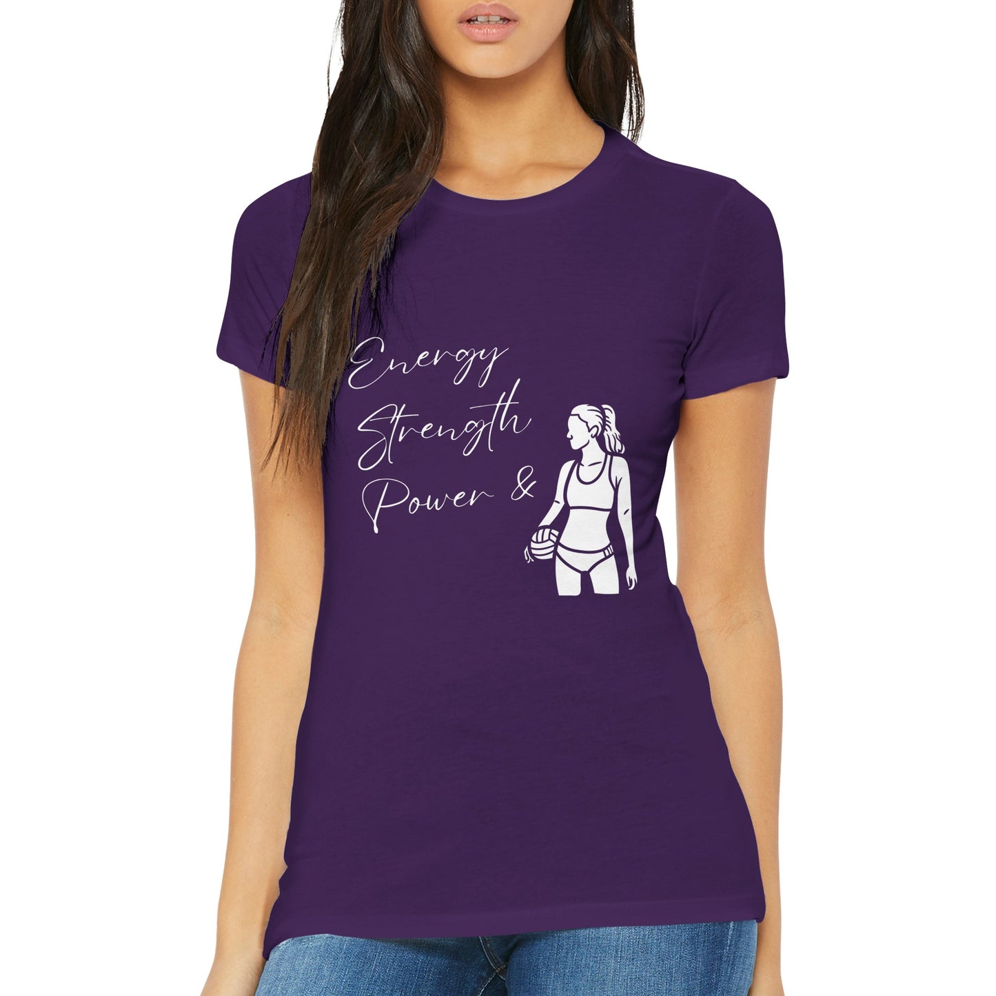 ESP + Sand VB Player Premium Womens Crewneck T-shirt