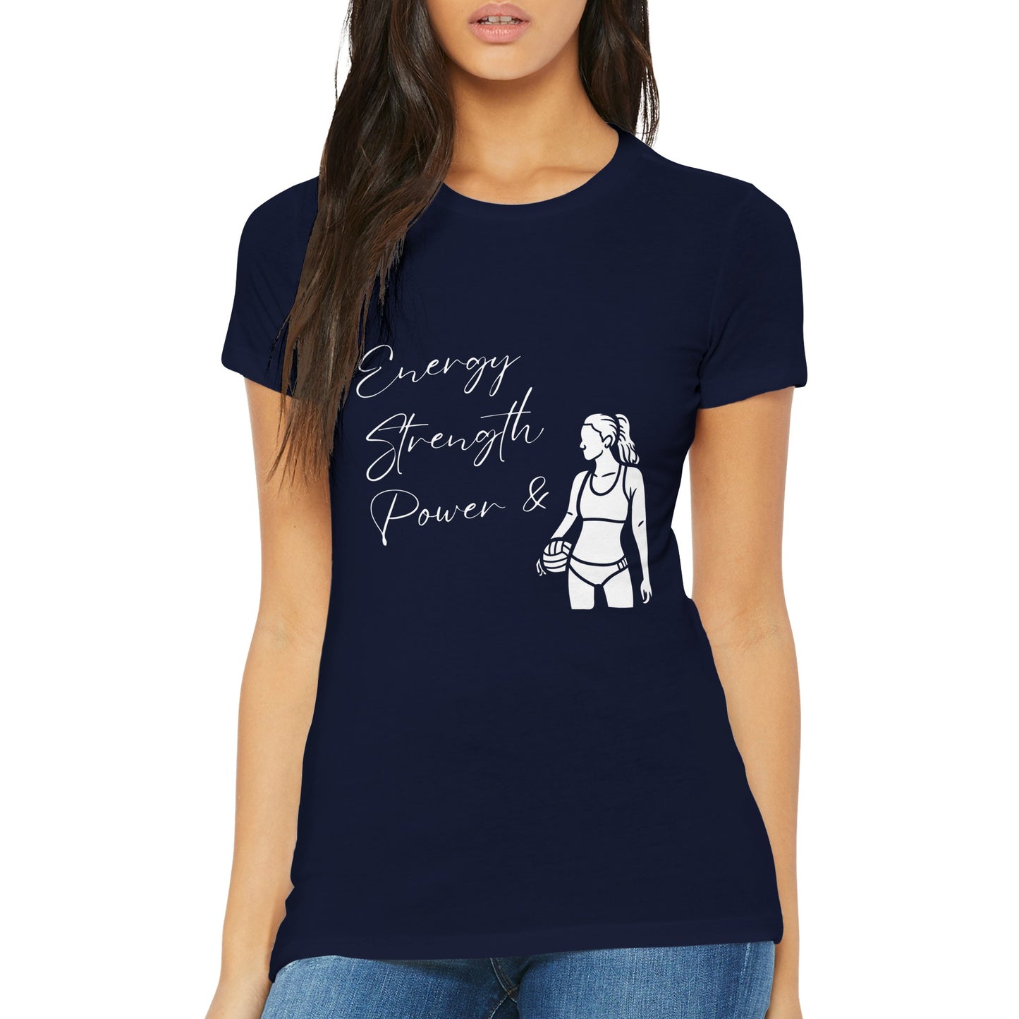 ESP + Sand VB Player Premium Womens Crewneck T-shirt